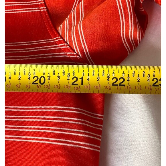 Nike Golf Tour Performance Dri-fit Men's Polo Orange White Striped Size M - Picture 4 of 4